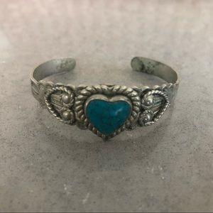 Children’s Costume Silver Turquoise Wrist Bracelet